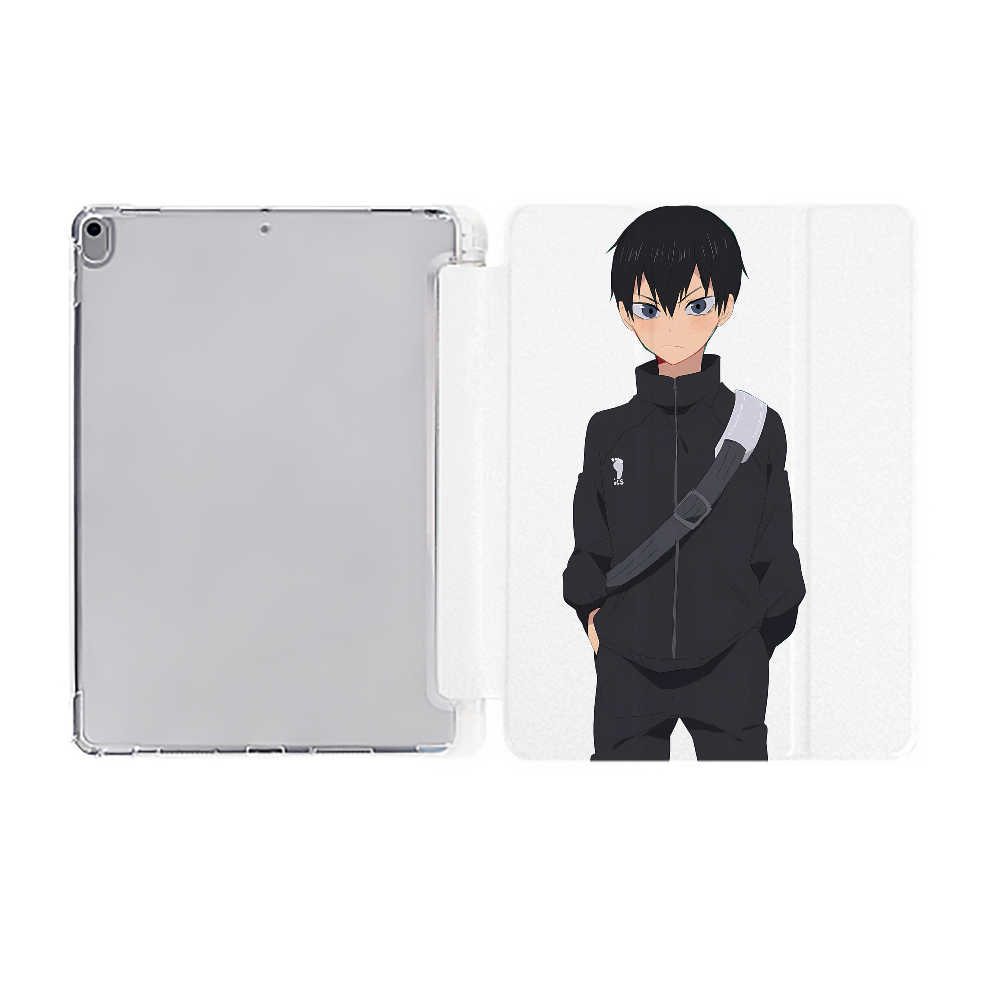 （画像用） ハイキュー!! Haikyu!! IPad ケース ペン収納付き 三つ折りスタンド PUレザー×シリコン 対応機種9.5/10.5/10.9インチ